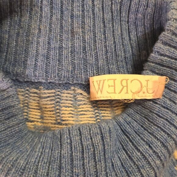 J. Crew Fair Isle Mockneck Pullover Sweater in Heather Twilight Periwinkle L/XL - Picture 8 of 12